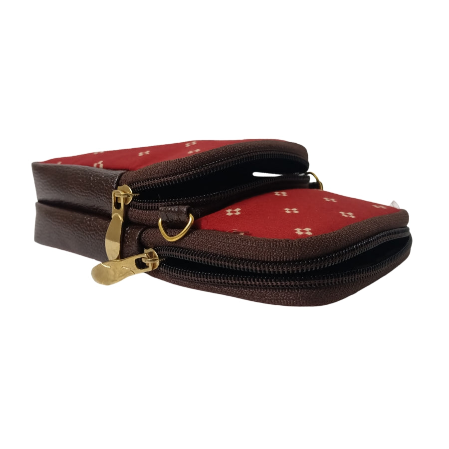 Ikkat Printed Cell Phone Sling Bag