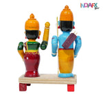 Handcrafted Rama & Seetha Love Vibes Idol (Etikoppaka Art)