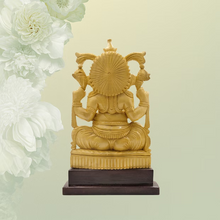 Wooden Lord Ganesha Idol (12 inch) | Decorative Spiritual Statue