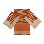 Hand Woven Pochampally Ikkat Double Bedsheet With 2 Pillow Covers