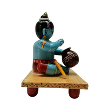 Indiafx Hand Crafted - Etikoppaka Wooden Sri Krishna