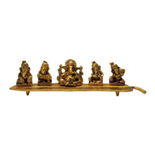 Brass Ganesha on Leaf Set of 5 | Instrumental