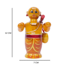 Ethnic Vemana Wooden Figurine – 12cm Handpainted Heritage