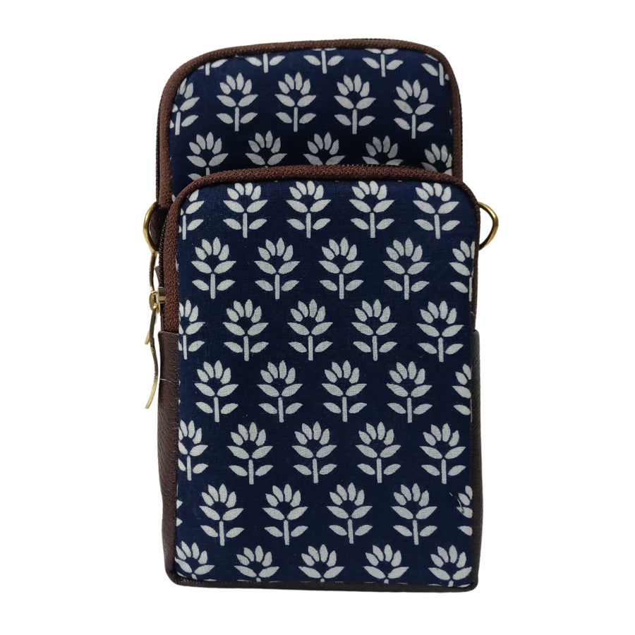 Ikkat Printed Cell Phone Sling Bag