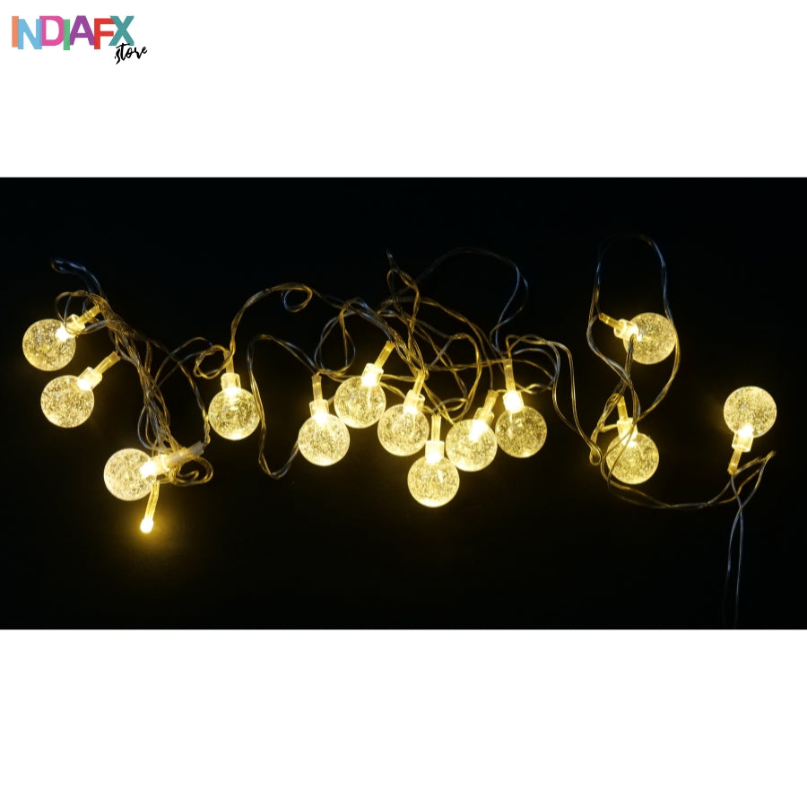 LED String Lights Window Curtain Lights with 25 LED Decorative Lighting Bubbles