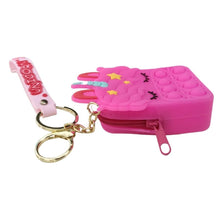 Unicorn Pop It Bag Zipper Purse With key Chain | Pack Of 2