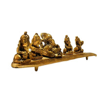 Brass Ganesha on Leaf Set of 5 | Instrumental