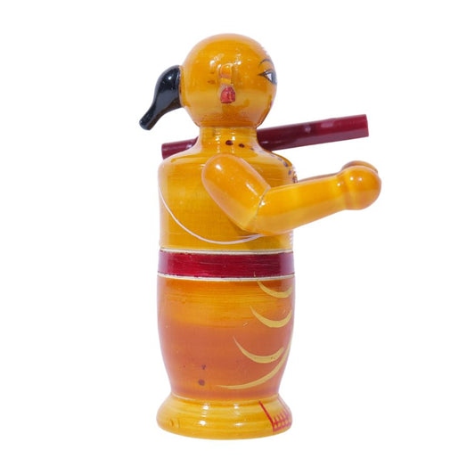 Ethnic Vemana Wooden Figurine – 12cm Handpainted Heritage