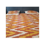 Hand Woven Pochampally Ikkat Double Bedsheet With 2 Pillow Covers