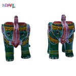 Handcrafted Varanasi Trunk Up Set Elephant Showpiece
