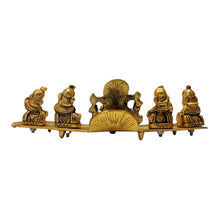 Brass Ganesha on Leaf Set of 5 | Instrumental