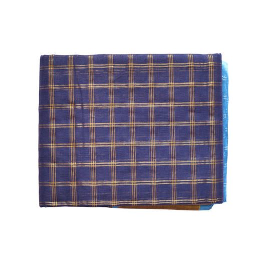 Venkatagiri Cotton Saree 💙✨ Classic Checks with Elegant Border