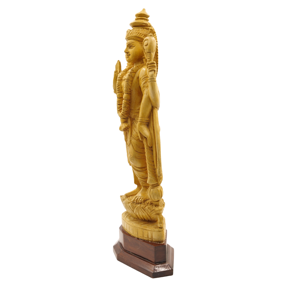 Wooden Vishnu Murthy Idol Handmade Divine Home Decor