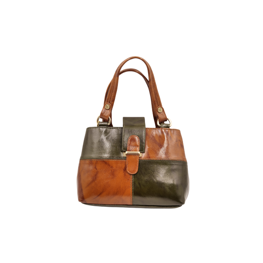 Premium Ladies Handle Bag Dual Color Elegant Purse