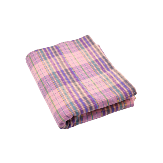 Handwoven Cotton Double Bedsheet – Jail-Made Checked Pattern (Soft & Durable)