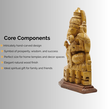 Premium Wooden Lord Ganesha Statue (12”)| Spiritual Decor & Auspicious Gift