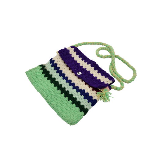 Handmade Woolen Sling Bag Stylish Crochet Crossbody Bag