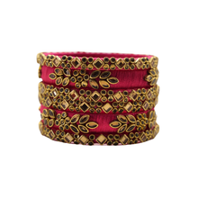 Kundan Thread Bangles Set (6) Designer Ethnic Bangles