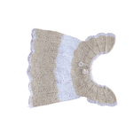 Handmade Crochet Baby Shrug Beige & White Knit Jacket