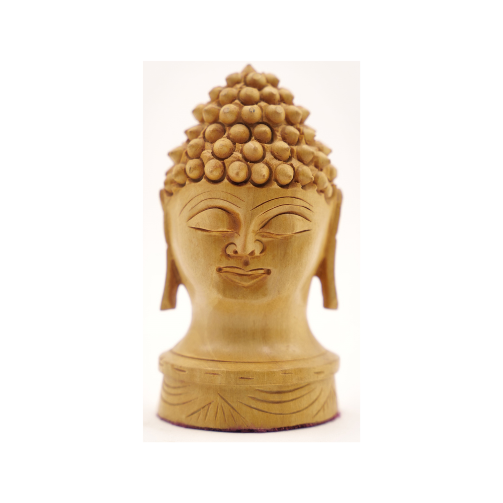 Handcrafted Wooden Buddha Statue Peaceful Home Decor