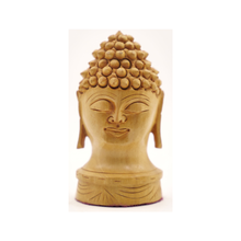 Handcrafted Wooden Buddha Statue Peaceful Home Decor