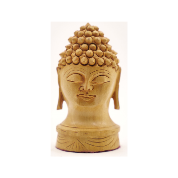 Handcrafted Wooden Buddha Statue Peaceful Home Decor