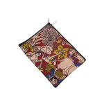 Kalamkari Cotton 2-Zip Wallet – Handmade Dual Pocket Coin & Card Pouch