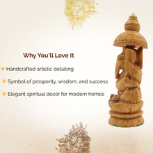 Handcrafted Umbrella Ganesha Idol Artistic Spiritual Decor Piece