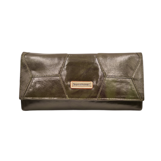 Elegant Leather Clutch Wallet 💚✨ Stylish Women’s Hand Purse