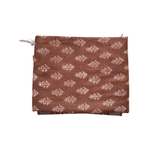 Handprinted Cotton Saree Minimal Floral Design with Rustic Charm