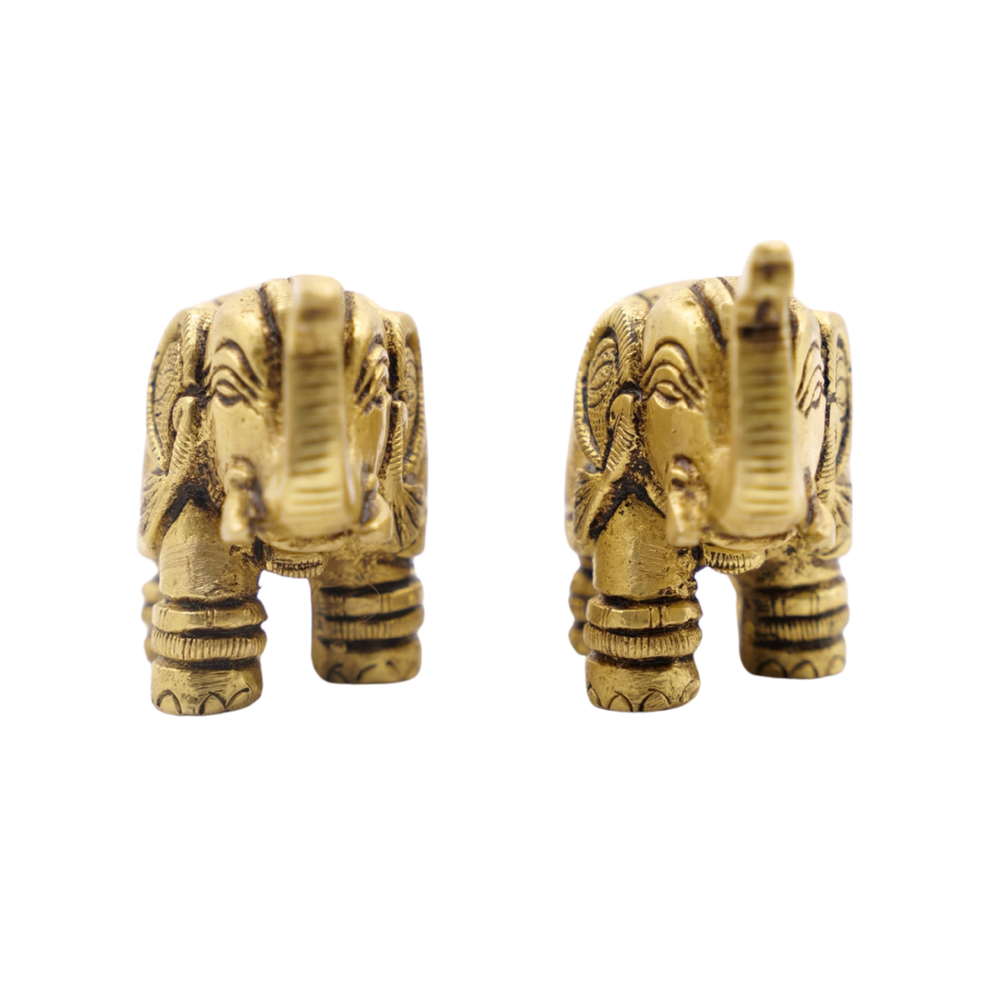 Elephant Figurine Set Traditional Decorative Showpieces