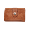 Elegant Textured Leather Wallet for Women 🤎✨ Snap Button Wallet