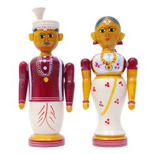 Handcrafted Etikoppka Bride Groom Pair | 17 CM