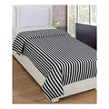Blanket  Non woven warm single blanket with black and white stripes
