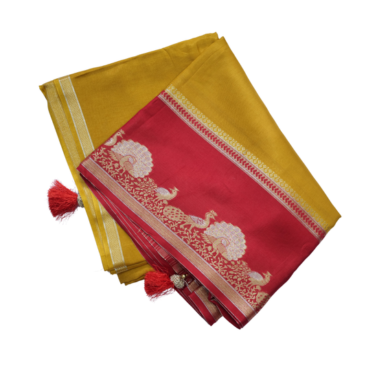 Silk Crepe Saree | Royal Festive Elegance