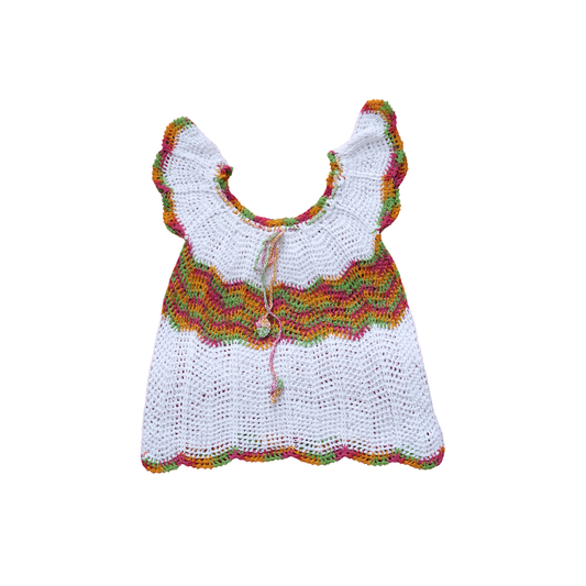 Handmade Crochet Baby Top Colorful Knit Scutt Top