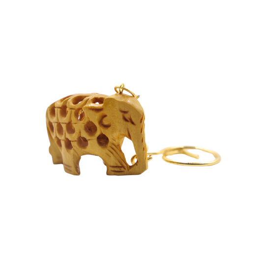 Carved Elephant Key Chain
