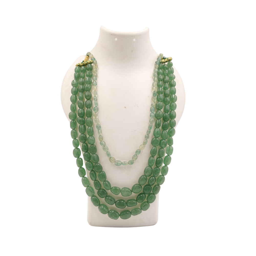 Green Stone Beads Haram 💚✨ Elegant Multi-Layer Necklace
