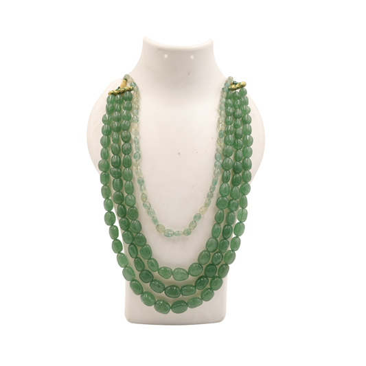 Green Stone Beads Haram 💚✨ Elegant Multi-Layer Necklace