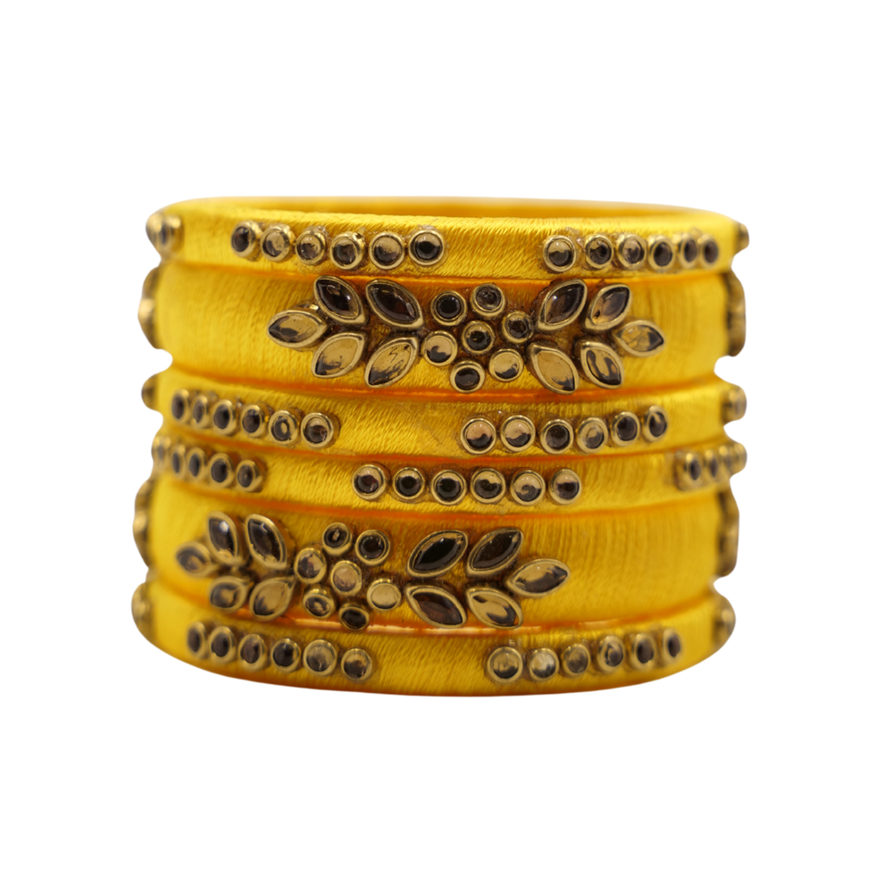 Traditional Yellow Bangles Set