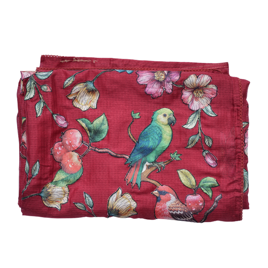 Pure Kota Saree Artistic Bird Design for Elegant Style