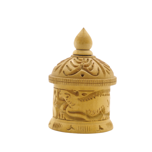 Handcrafted Wooden Temple Decor Mini Spiritual Home Accent