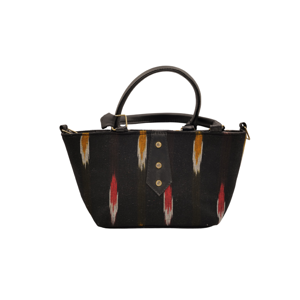 Handcrafted Ikat Handle Bag 💛🌿 Stylish & Compact