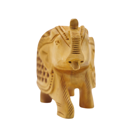 Wooden Elephant with Small Elephant Inside Unique Handmade Decor