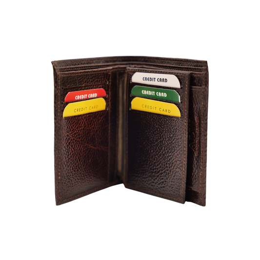 Premium Book Type Wallet Slim Leather Card Organizer