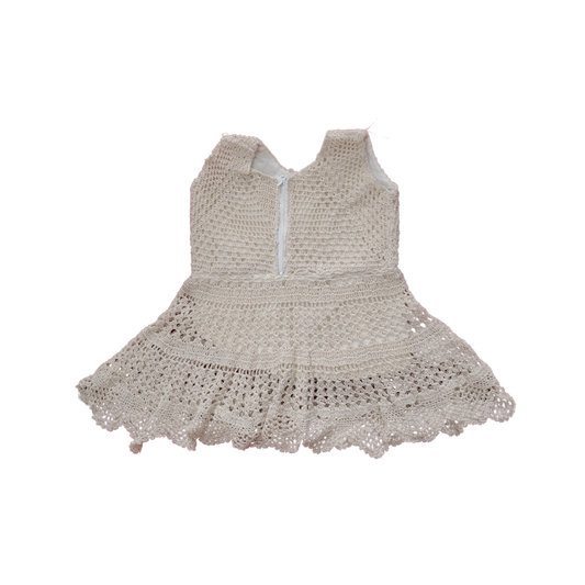 Handmade Crochet Baby Frock Elegant Lace Dress