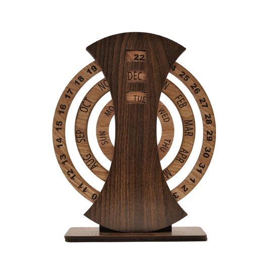 Lifetime Wooden Calendar Handmade Desk Calendar for Timeless Planning