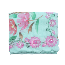 Floral Cotton Saree Fresh Pastel Style for Everyday Elegance