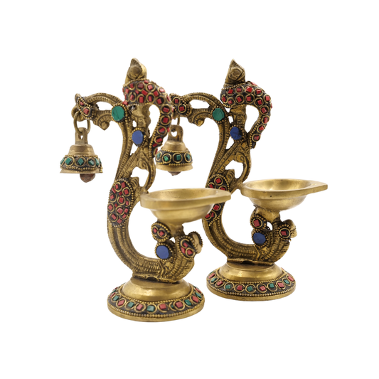 Handcrafted Pembarthy Style Lamp 🌿✨ Elegant Brass Color Decor