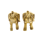 Handcrafted Elephant Idol Set Elegant Decor Pai
